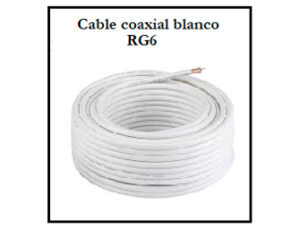 Cable coaxial blanco RG6