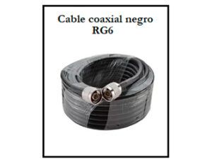 Cable coaxial negro RG6