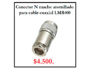 Conector N macho atornillado