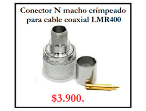 Conector N macho crímpeado
